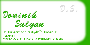 dominik sulyan business card